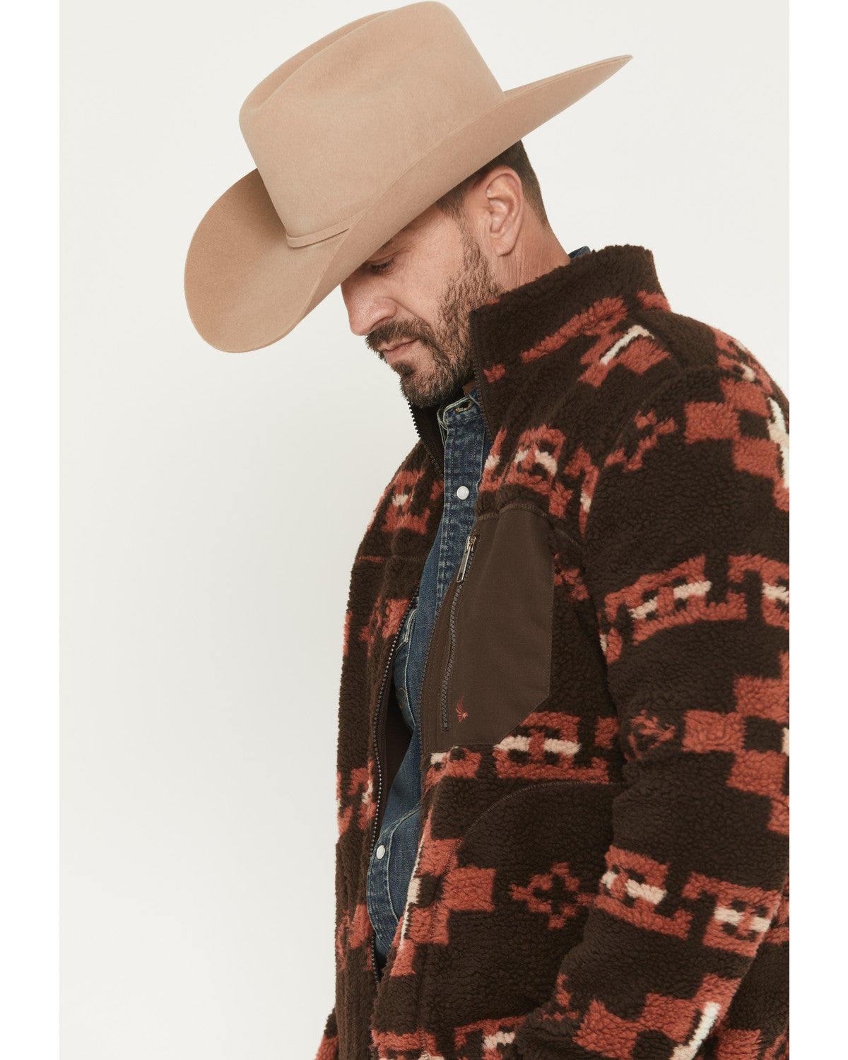 Men's Izard Southwestern Print Sherpa Zip Jacket