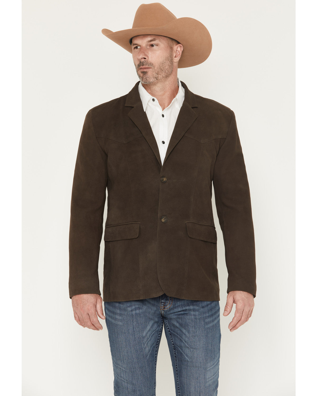 Men's Genuine Suede Leather Blazer