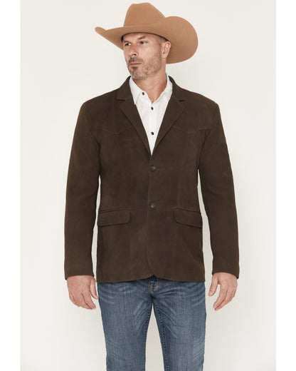 Men's Genuine Suede Leather Blazer