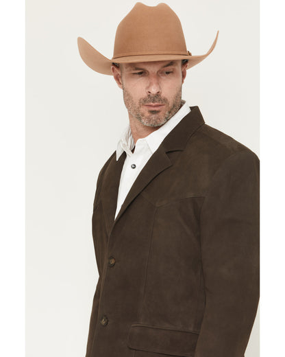 Men's Genuine Suede Leather Blazer