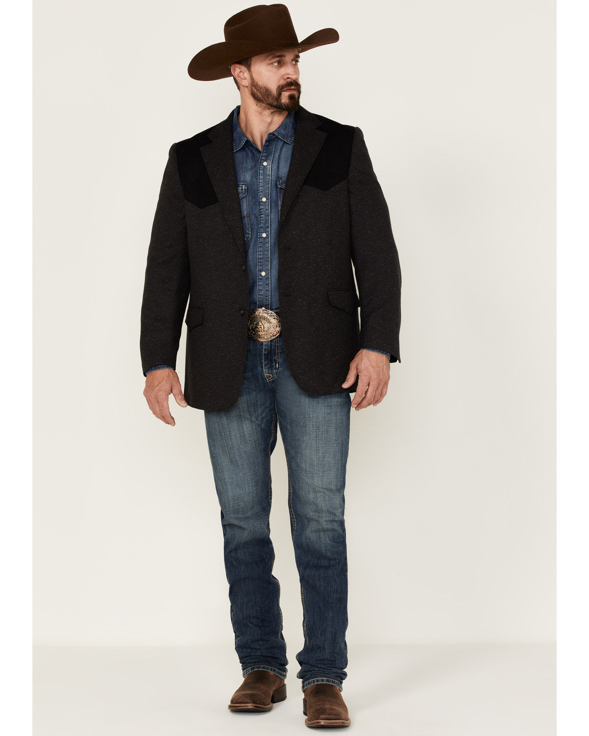 Men's Waco Contrast Yolk Button Down Western Sportcoat