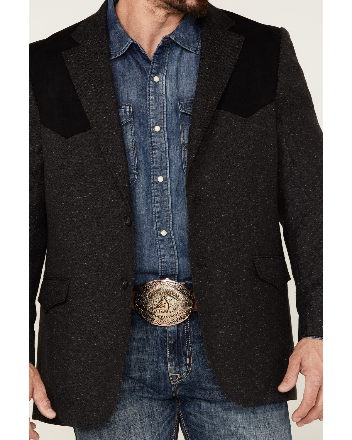 Men's Waco Contrast Yolk Button Down Western Sportcoat