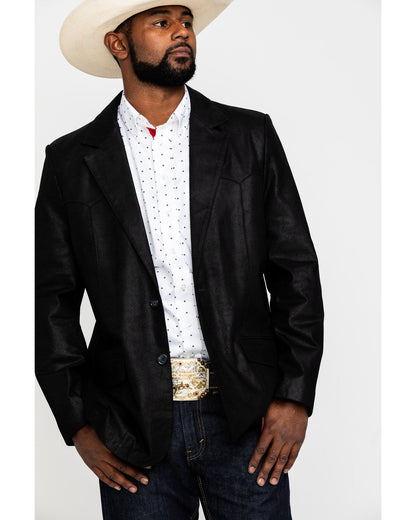 Men's Black Suede Blazer Jacket