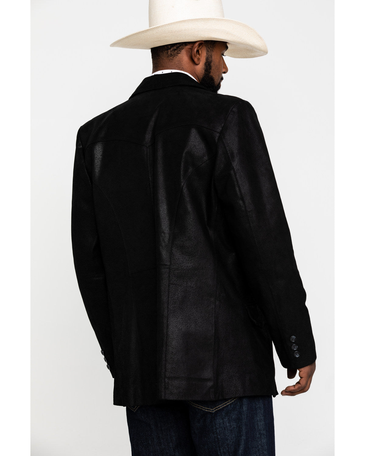 Men's Black Suede Blazer Jacket