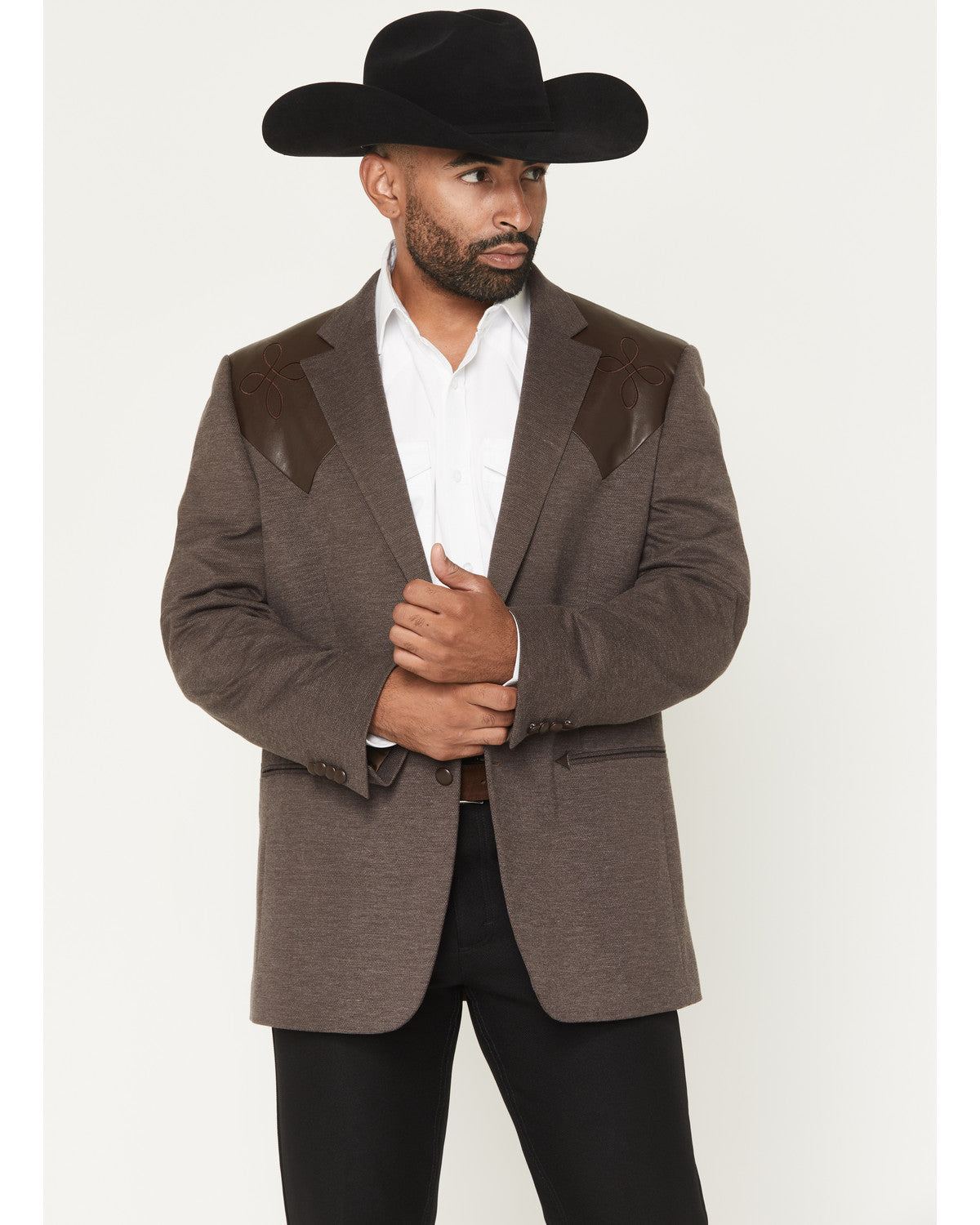Men's Knoxville Faux Leather Western Yoke Sportcoat