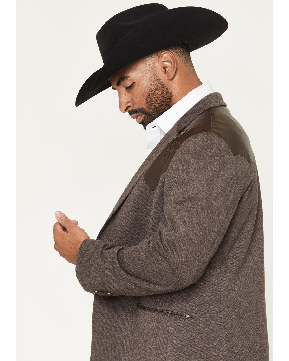 Men's Knoxville Faux Leather Western Yoke Sportcoat