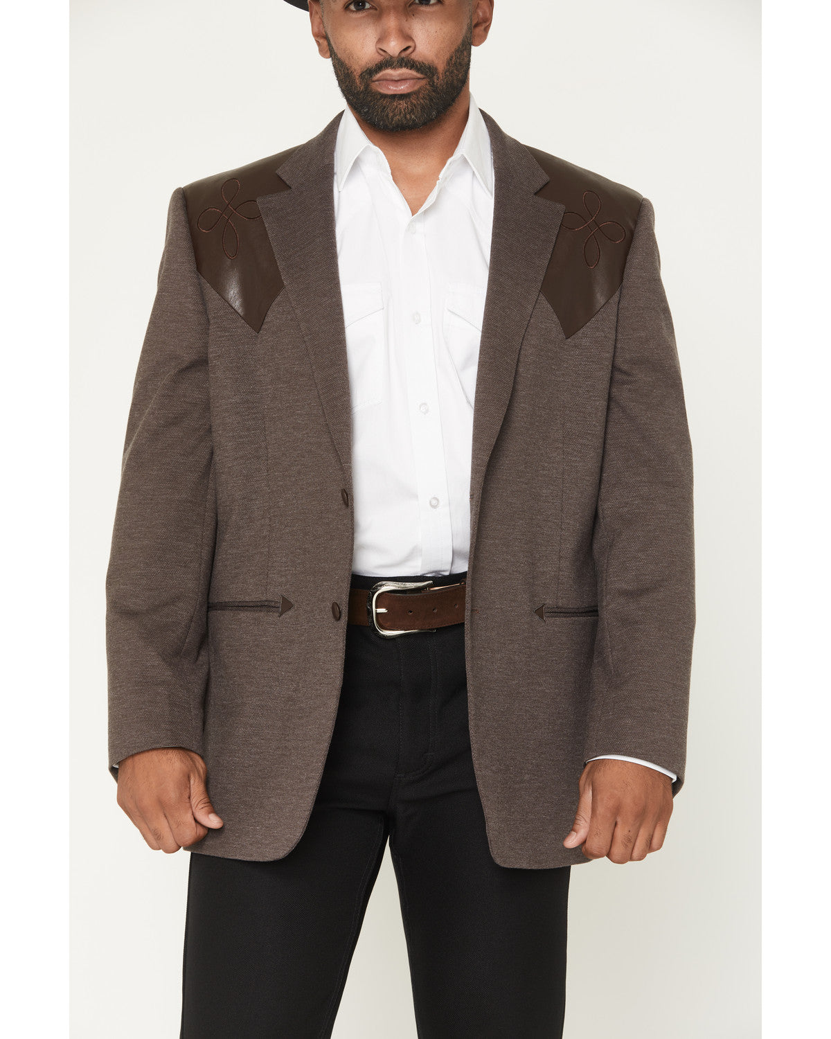Men's Knoxville Faux Leather Western Yoke Sportcoat