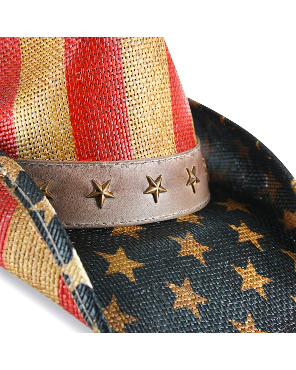 Justice American Flag Drifter Straw Cowboy Hat