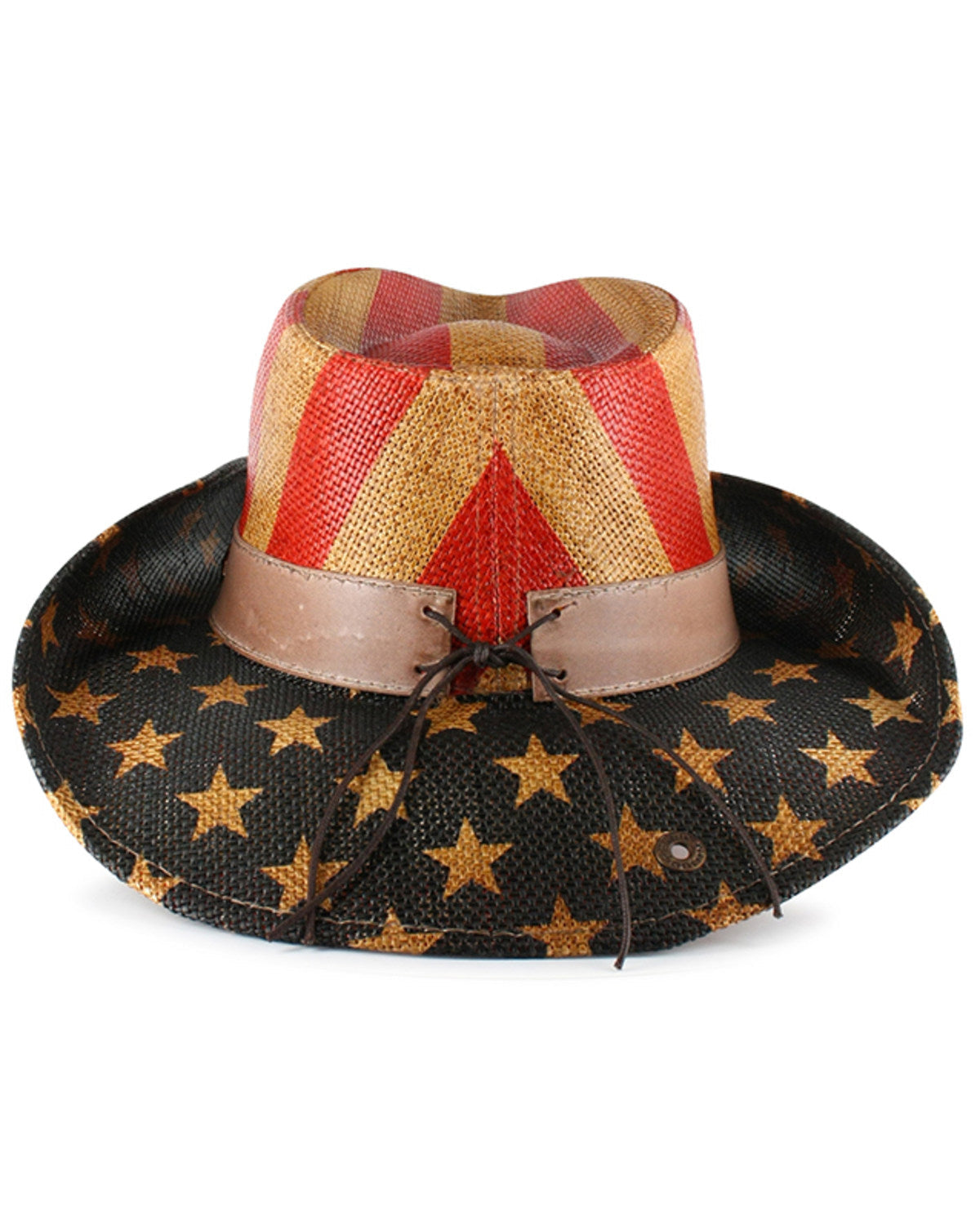 Justice American Flag Drifter Straw Cowboy Hat