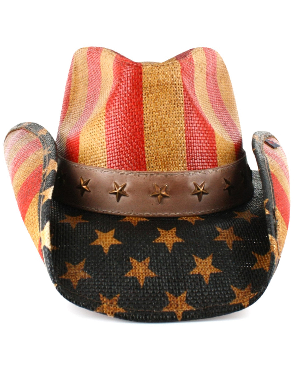 Justice American Flag Drifter Straw Cowboy Hat