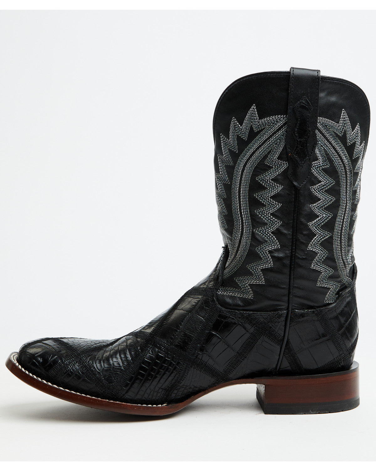 Men's Exotic American Alligator Western Boots - Broad Squar