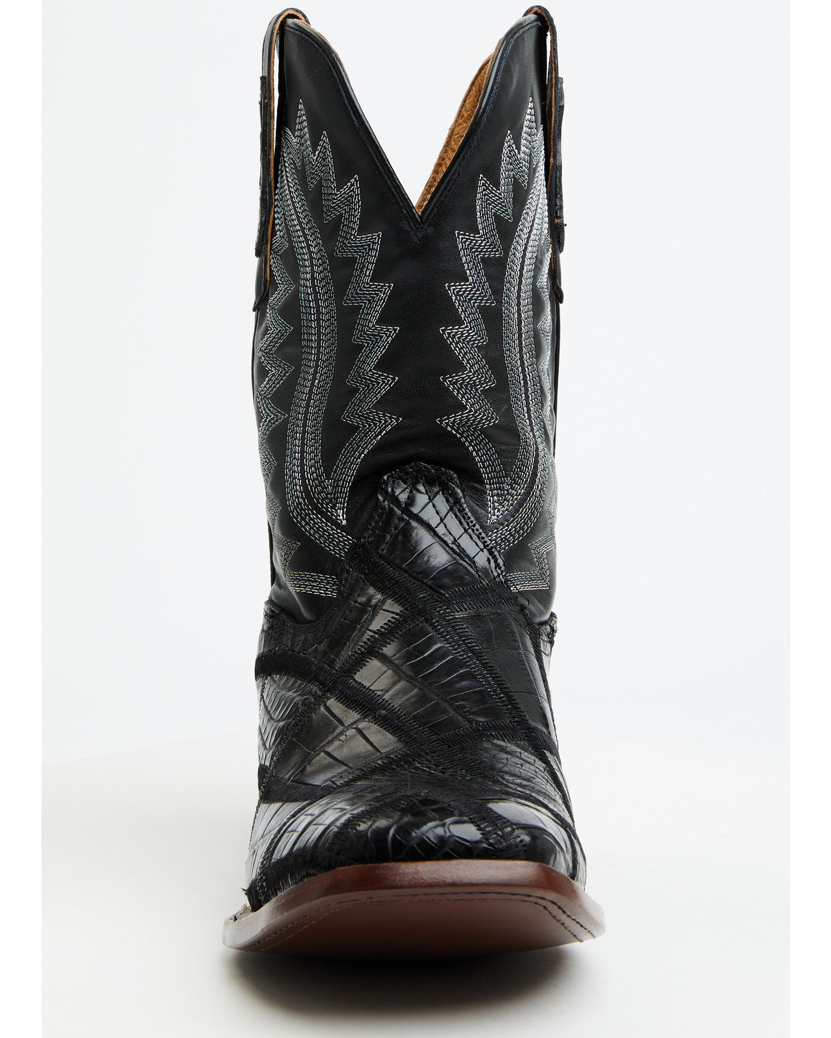 Men's Exotic American Alligator Western Boots - Broad Squar