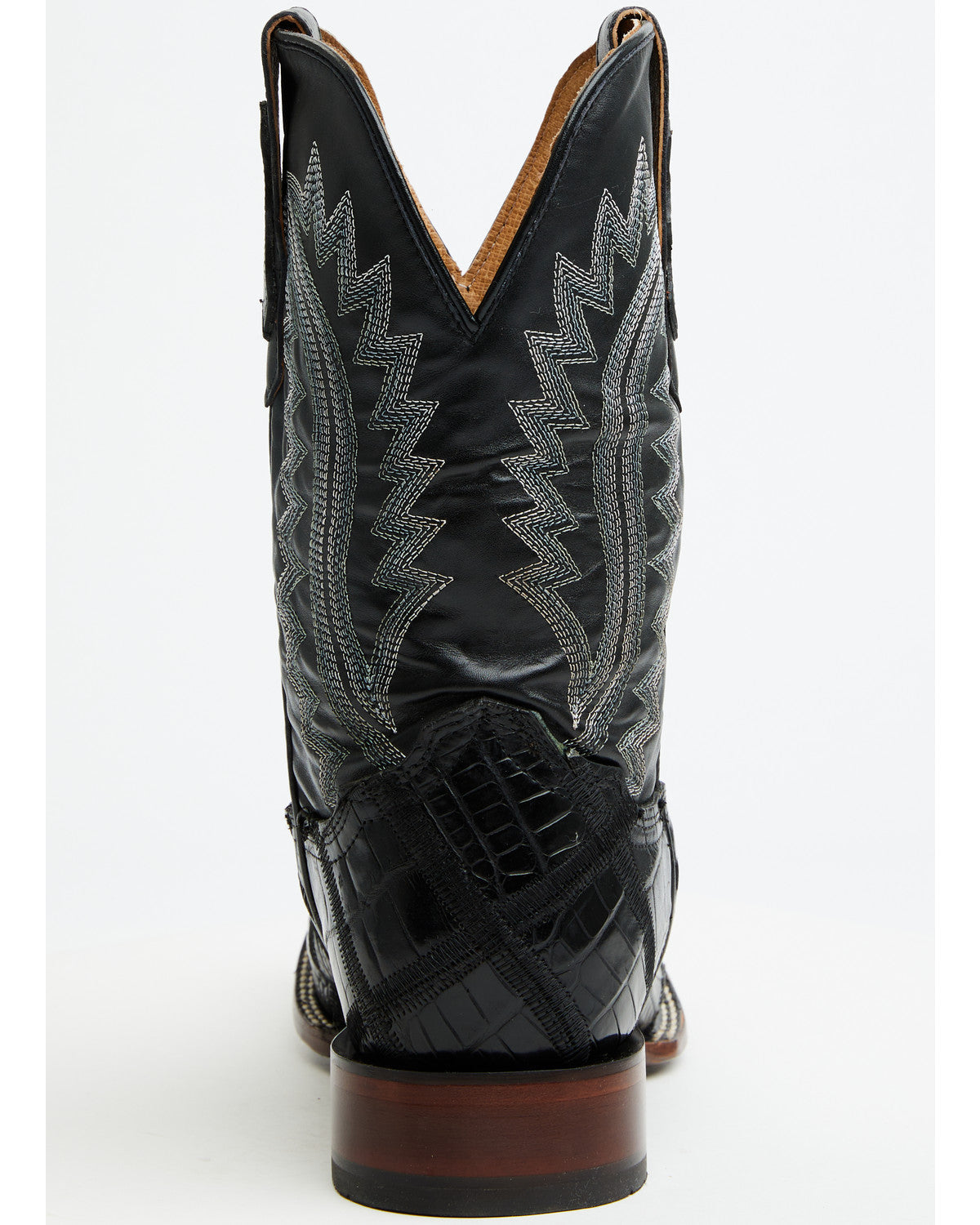 Men's Exotic American Alligator Western Boots - Broad Squar