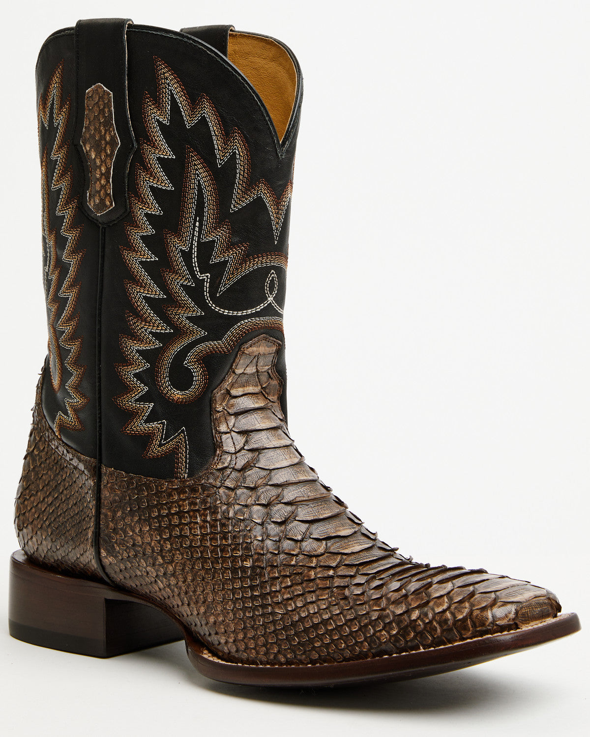 Men's Slyde Exotic Python Western Boots - Broad Square Toe