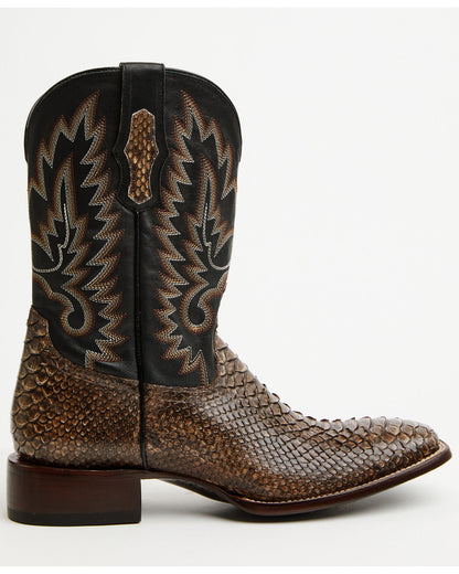 Men's Slyde Exotic Python Western Boots - Broad Square Toe