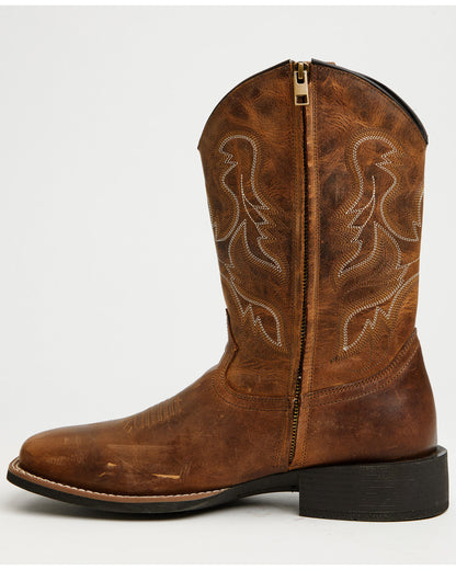 Men's Ace Zip Performance Western Boots - Broad Square Toe