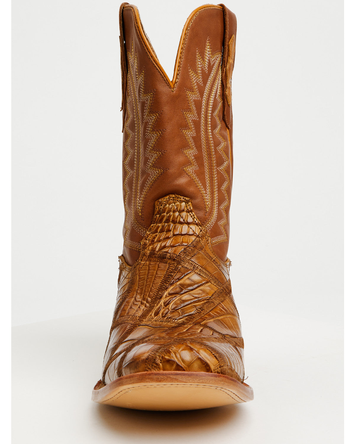 Men's Exotic American Alligator Western Boots - Broad Squar