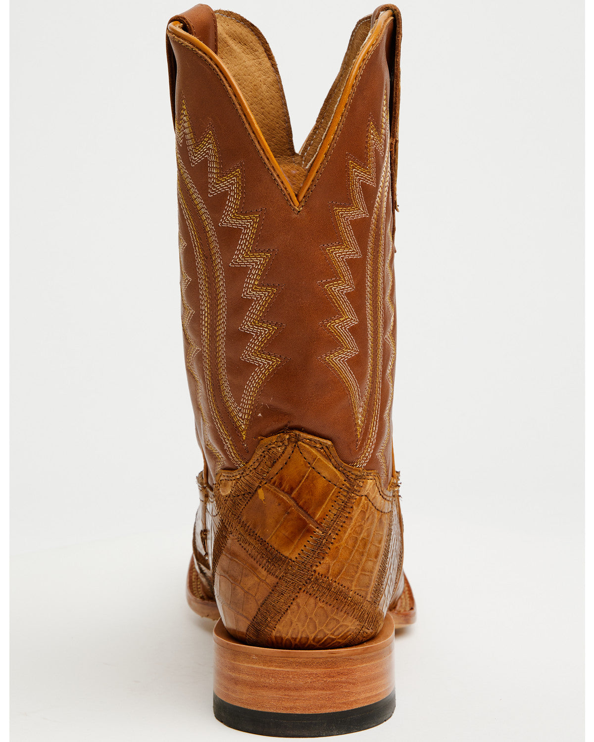 Men's Exotic American Alligator Western Boots - Broad Squar