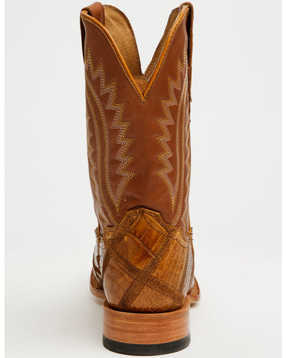 Men's Exotic American Alligator Western Boots - Broad Squar