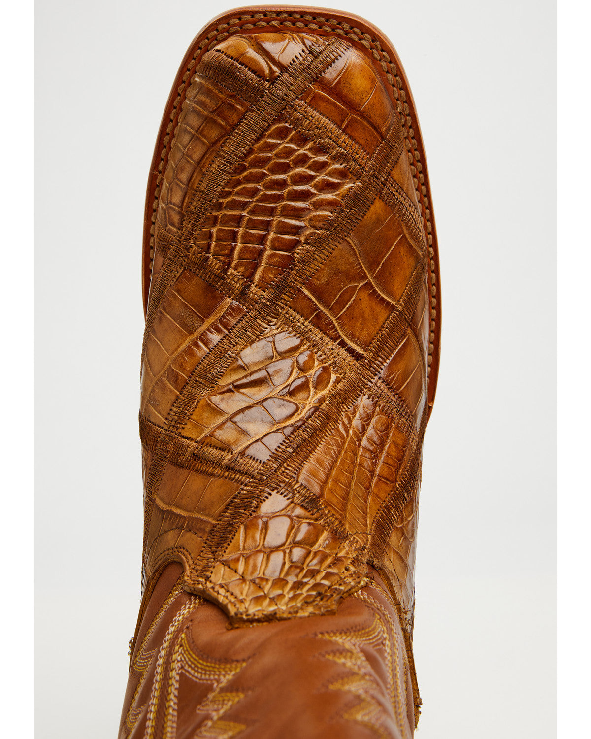 Men's Exotic American Alligator Western Boots - Broad Squar