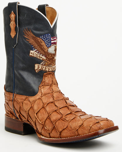 Men's America 250 Freedom Exotic Pirarucu Western Boots - B
