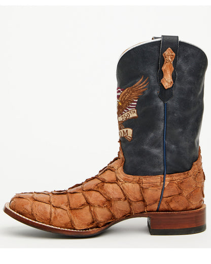 Men's America 250 Freedom Exotic Pirarucu Western Boots - B