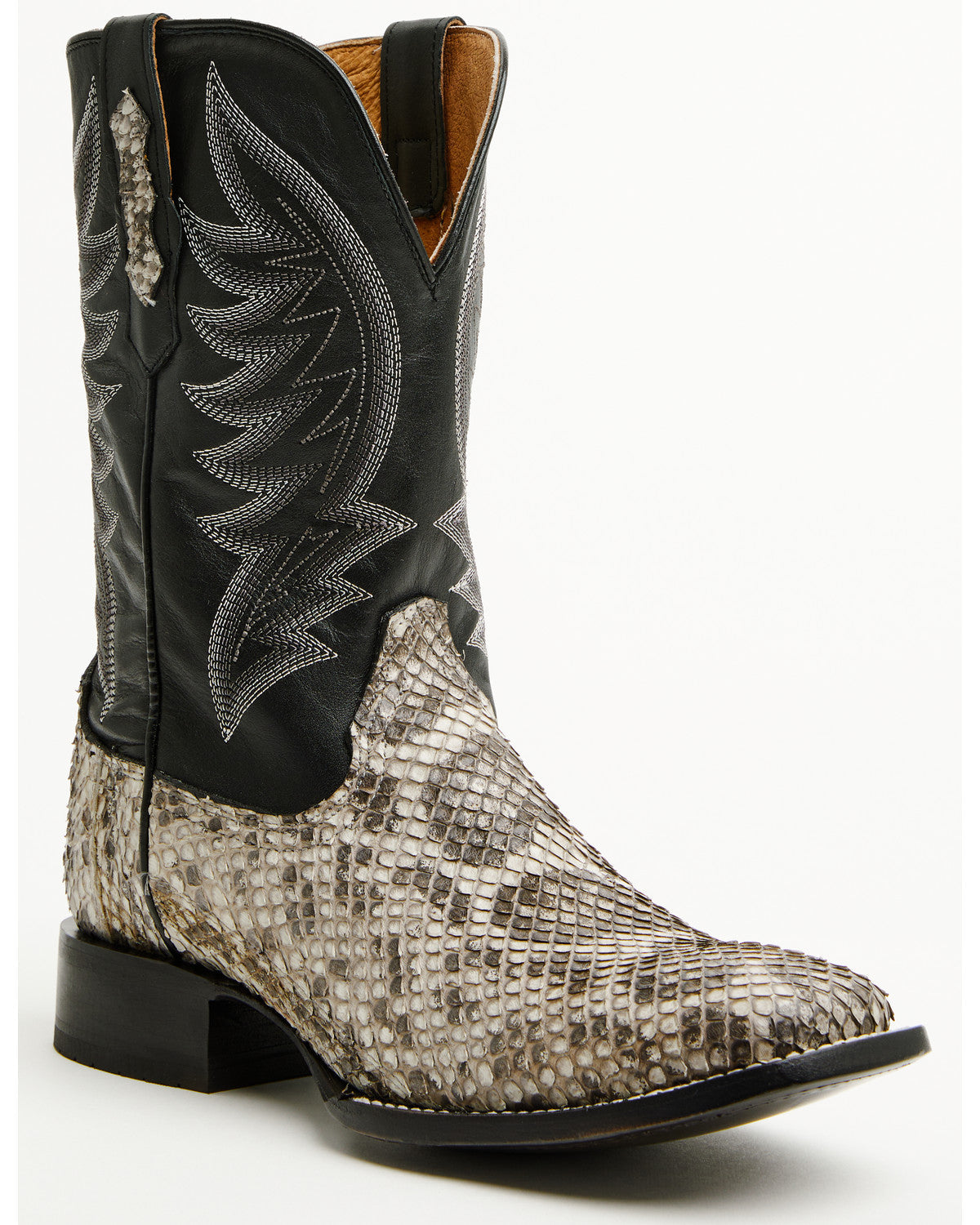 Men's Exotic Anaconda Western Boots - Broad Square Toe