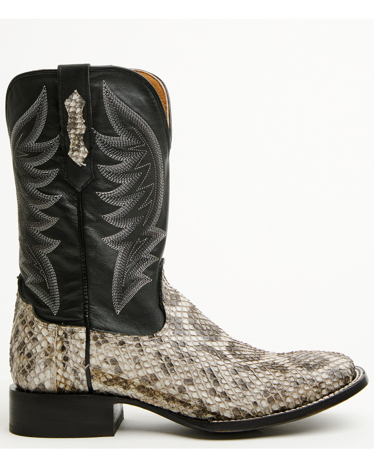 Men's Exotic Anaconda Western Boots - Broad Square Toe