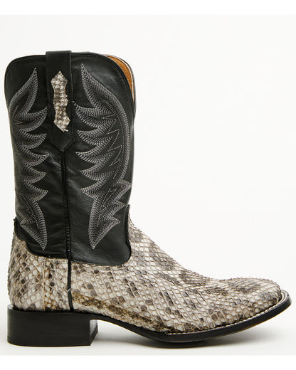 Men's Exotic Anaconda Western Boots - Broad Square Toe