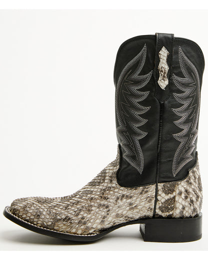 Men's Exotic Anaconda Western Boots - Broad Square Toe