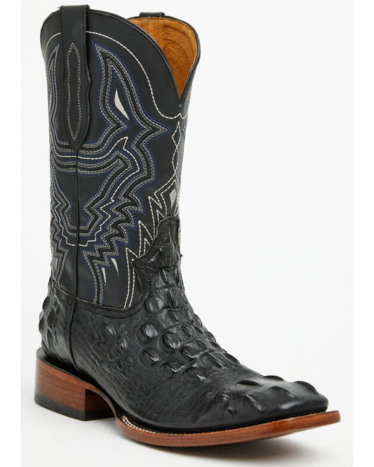 Men's Croc Print Badlands Western Boots - Broad Square Toe