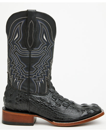 Men's Croc Print Badlands Western Boots - Broad Square Toe