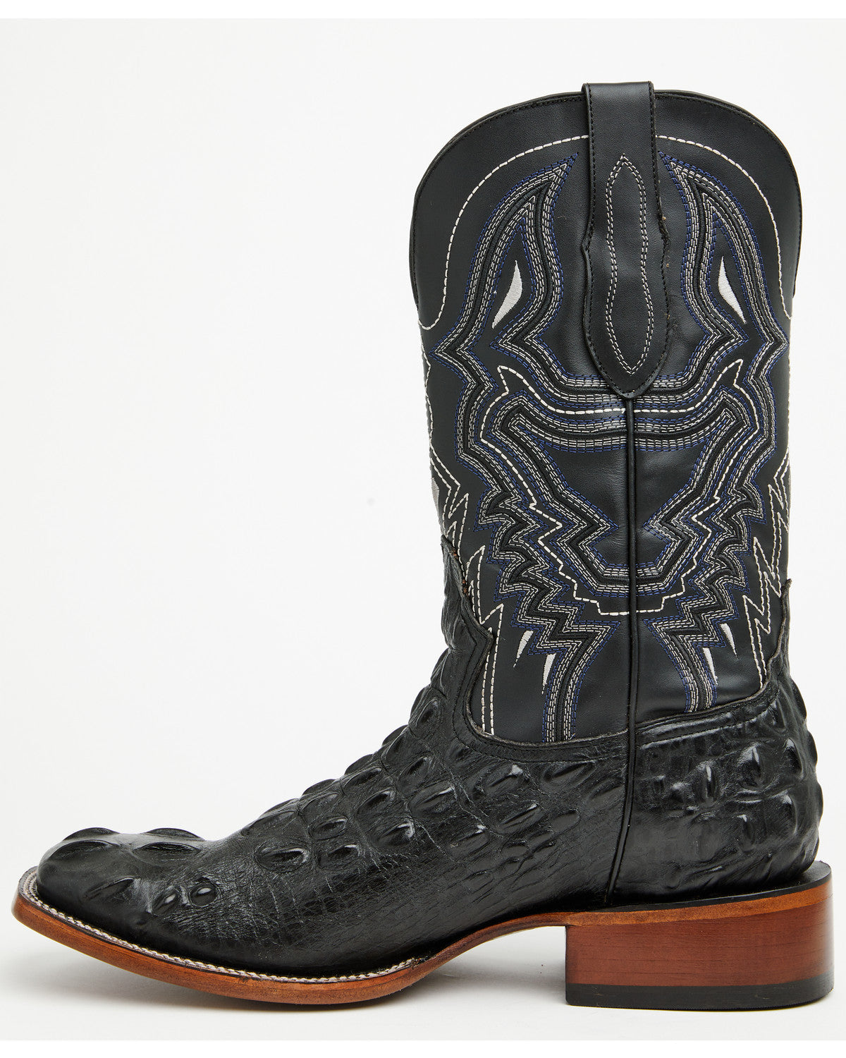 Men's Croc Print Badlands Western Boots - Broad Square Toe