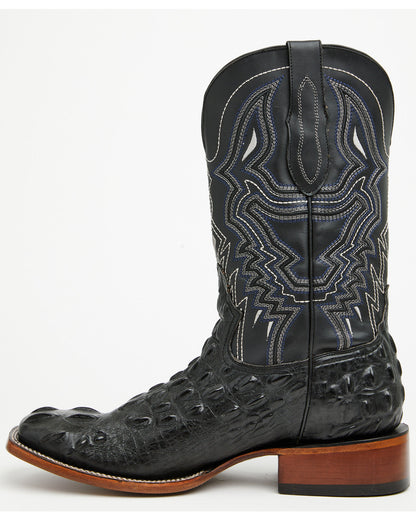Men's Croc Print Badlands Western Boots - Broad Square Toe
