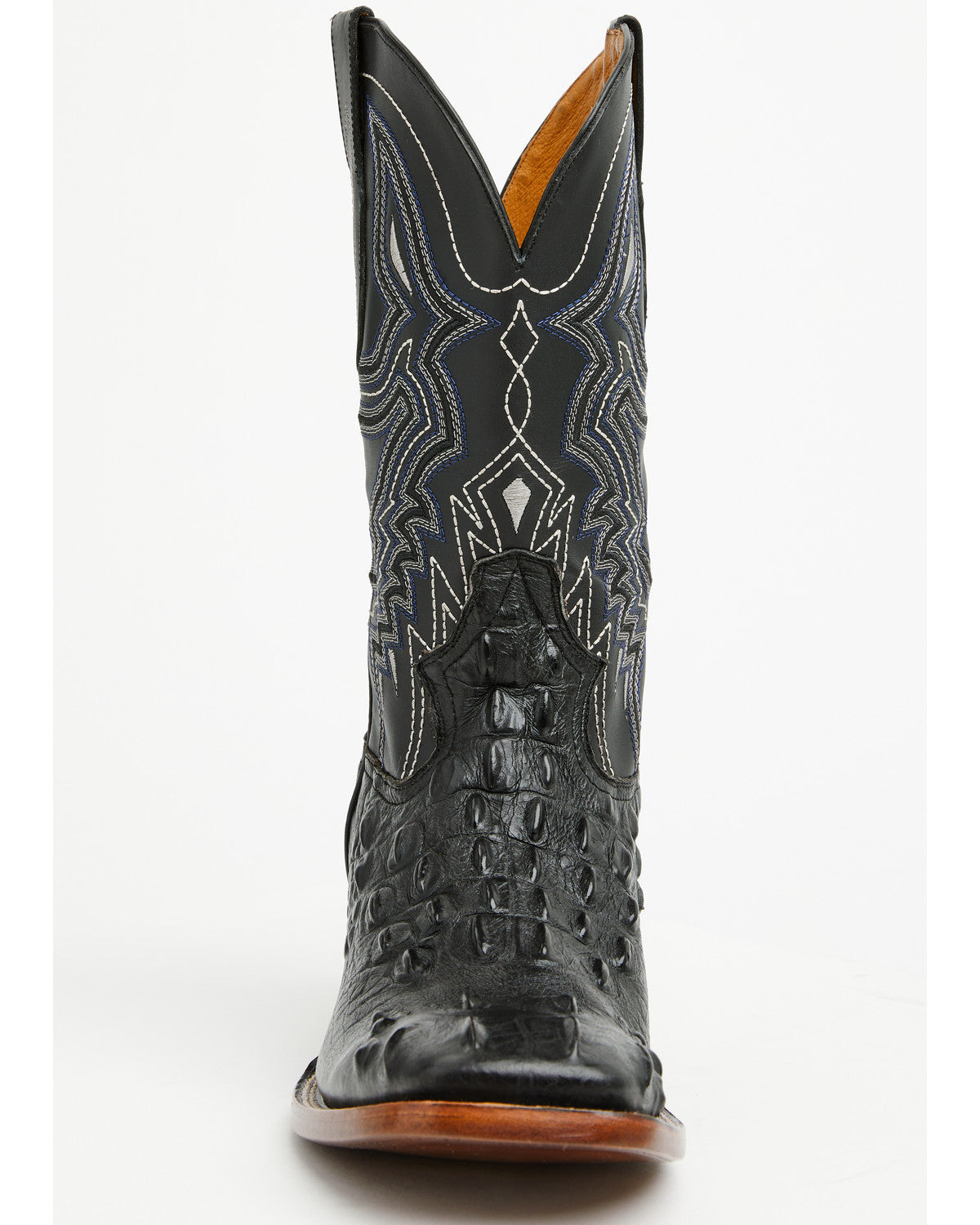 Men's Croc Print Badlands Western Boots - Broad Square Toe