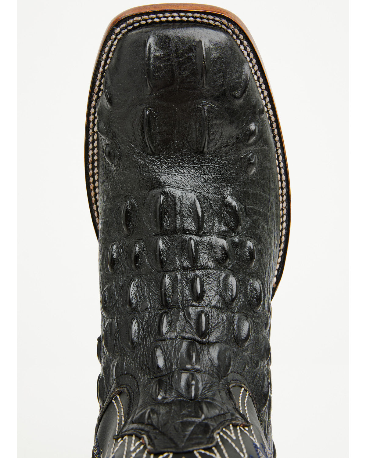 Men's Croc Print Badlands Western Boots - Broad Square Toe