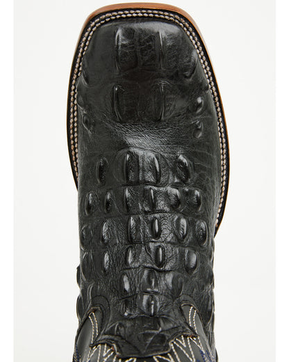 Men's Croc Print Badlands Western Boots - Broad Square Toe