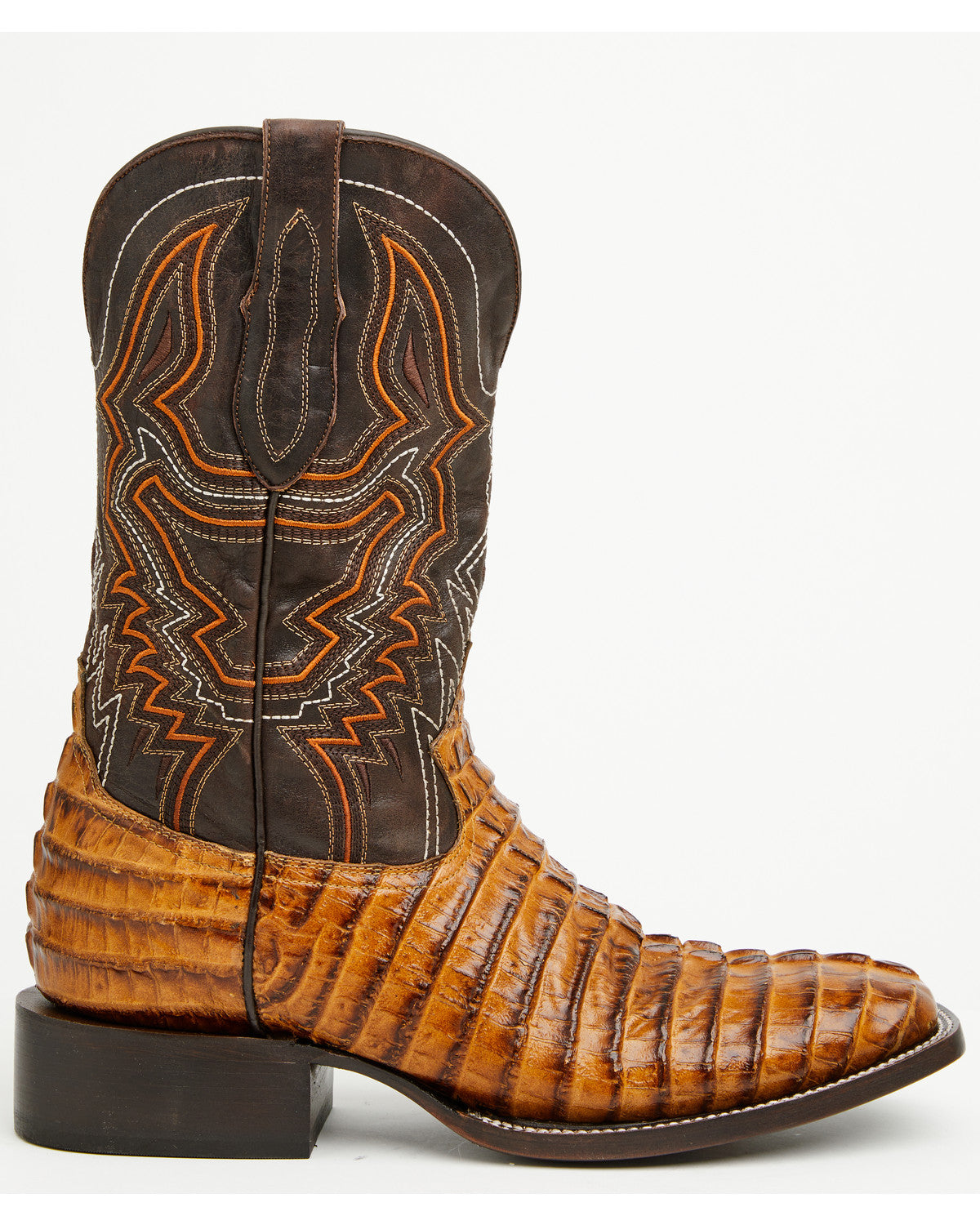Men's Badlands Caiman Print Western Boots - Broad Square To