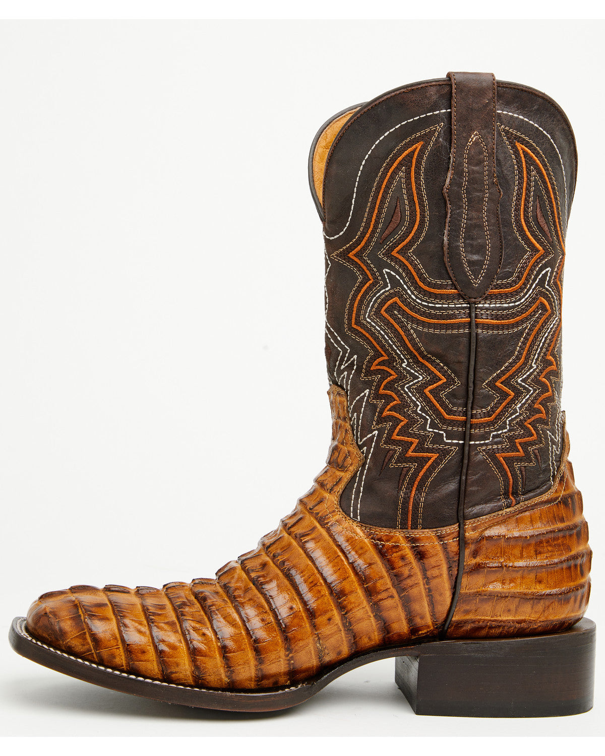 Men's Badlands Caiman Print Western Boots - Broad Square To