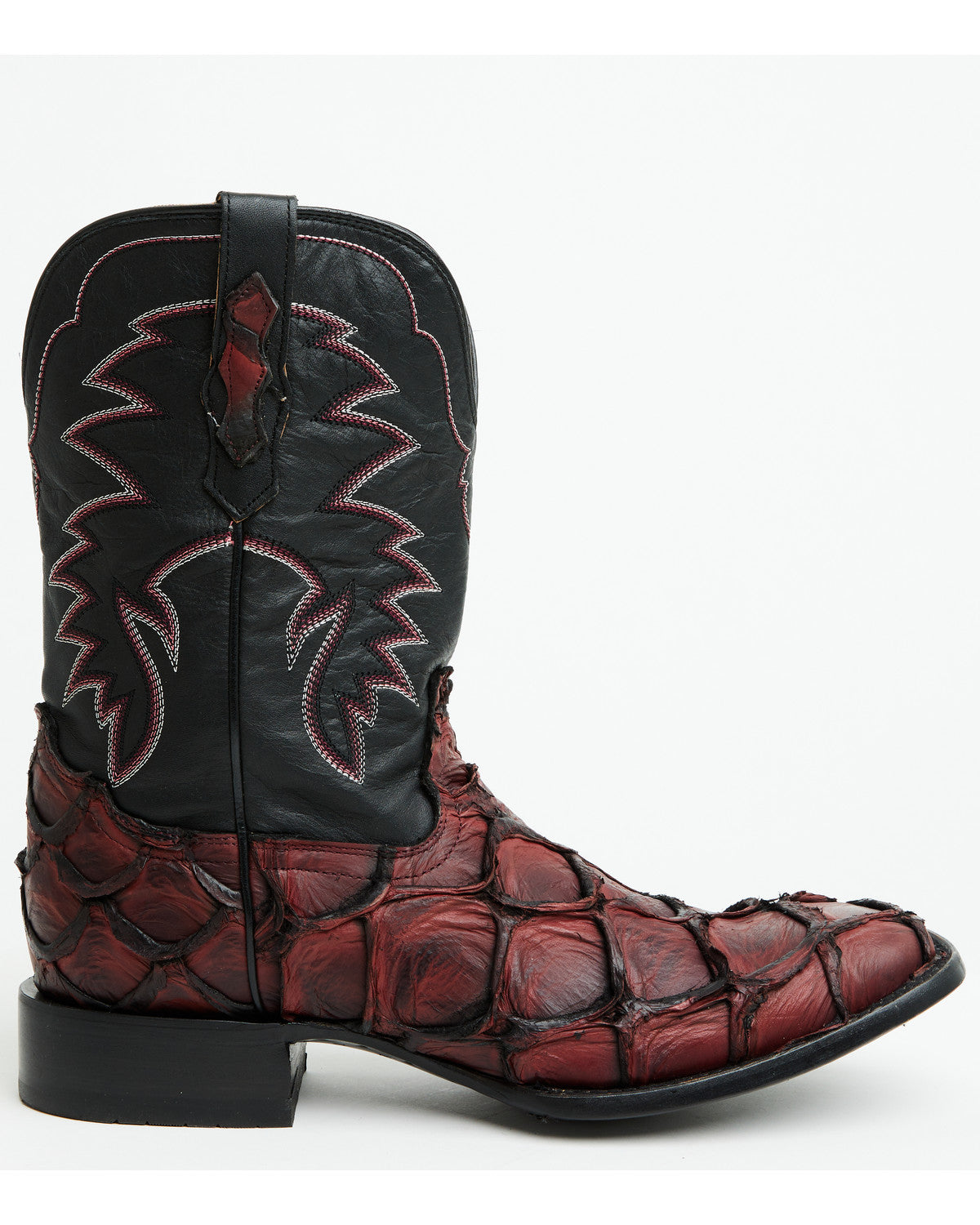 Men's Exotic Pirarucu Western Boots - Broad Square Toe