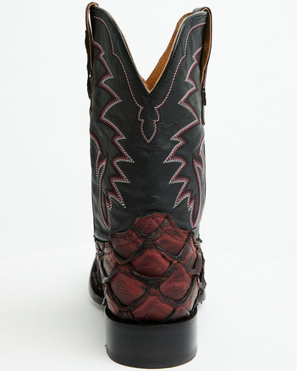 Men's Exotic Pirarucu Western Boots - Broad Square Toe