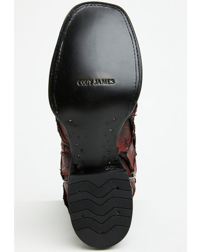 Men's Exotic Pirarucu Western Boots - Broad Square Toe
