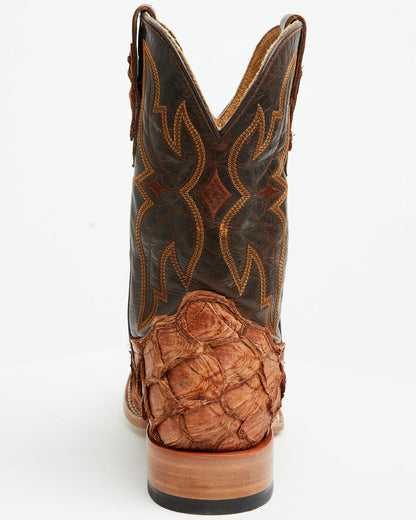 Men's Exotic Pirarucu Western Boots - Broad Square Toe