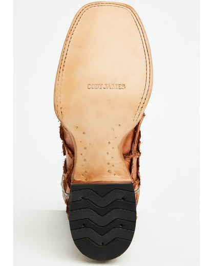 Men's Exotic Pirarucu Western Boots - Broad Square Toe