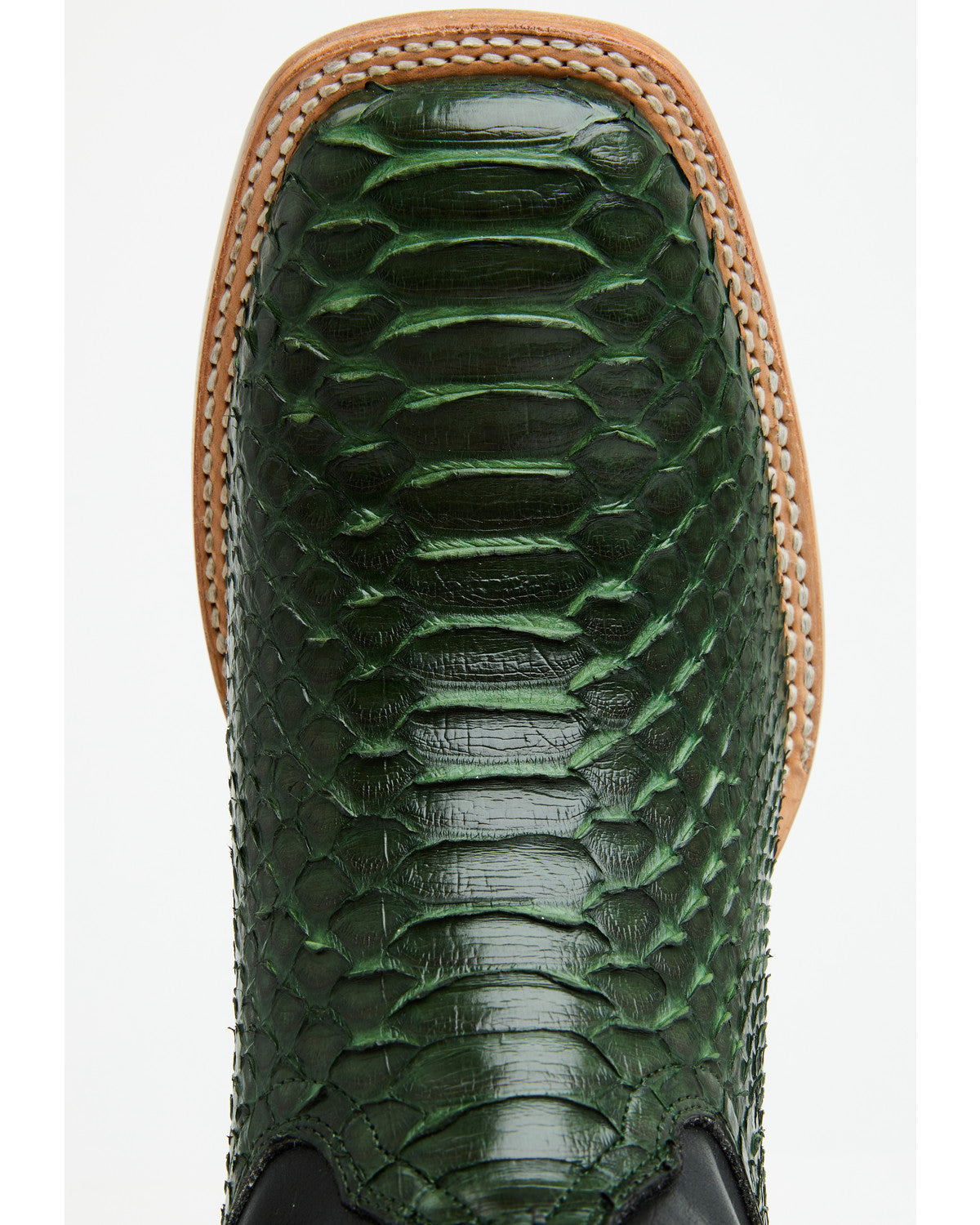 Men's Exotic Python Western Boots - Broad Square Toe