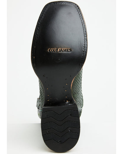 Men's Exotic Python Western Boots - Broad Square Toe