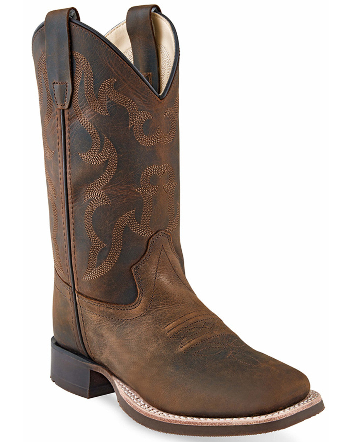 Boys' Nash Distressed Western Boots - Broad Square Toe