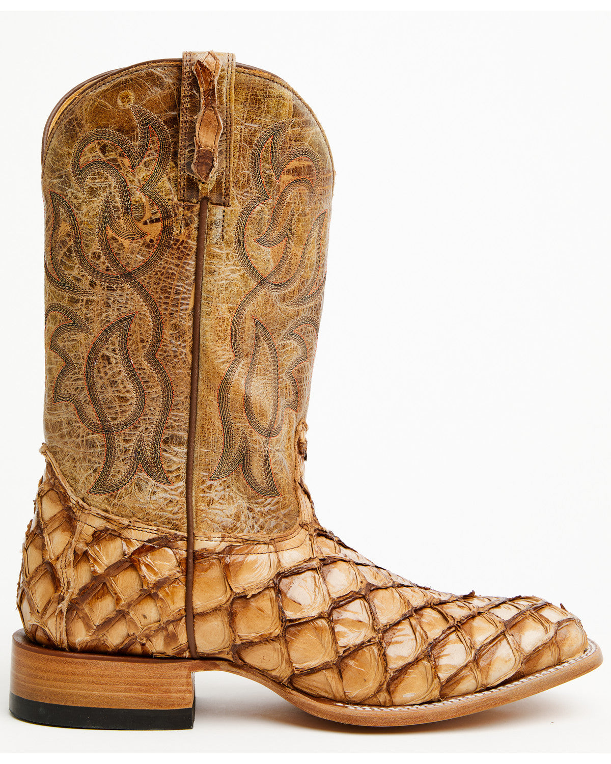 Men's Pirarucu Exotic Boots - Broad Square Toe