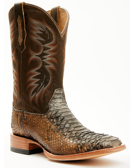 Men's Python Exotic Western Boots - Broad Square Toe