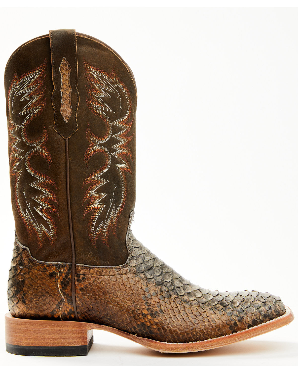 Men's Python Exotic Western Boots - Broad Square Toe